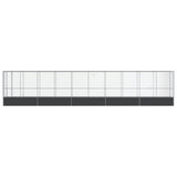 Aviary with Extension Silver 1042.5x107x212 cm Steel 3214270