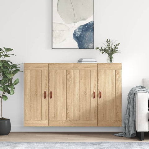 Wall Mounted Cabinets 2 pcs Sonoma Oak Engineered Wood 3197996