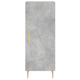 Highboard Concrete Grey 34.5x34x180 cm Engineered Wood 3199165