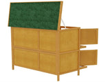 Double Decker Rabbit Hutch 2 Tier Guinea Pig House Pet Cage Outdoor with Sliding-out Tray, 97 x 44 x T3398P350040