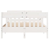 Bed Frame without Mattress White 120x200 cm Solid Wood Pine 3306268
