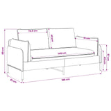 2-Seater Sofa Blue 188 x 81 x 89 cm Fabric 42048607