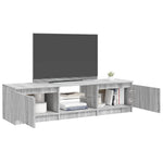 ZNTS TV Cabinet with LED Lights Grey Sonoma 140x40x35.5 cm 822682