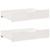 Daybed with Trundle and Drawers without Mattress White 90x200 cm 3302226