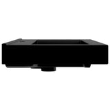 Rectangular Ceramic Basin Black with Faucet Hole 60x46 cm 140687