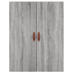 Highboard Grey Sonoma 69.5x34x180 cm Engineered Wood 3195657