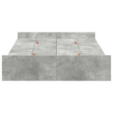Storage Bed Frame Concrete Grey 120 x 190 cm Engineered Wood 3335328