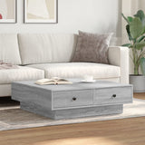Coffee Table Grey Sonoma 90x90x28 cm Engineered Wood 848092