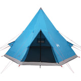 Camping Tent Tipi 4-Person Blue Waterproof 94381