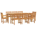 9 Piece Garden Dining Set Solid Wood Acacia 3206280