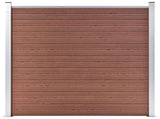 WPC Fence Set 8 Square 1 Slanted 1484x186 cm Brown 3053222