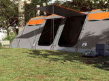 Family Tent Tunnel 8-Person Grey and Orange Waterproof 94618