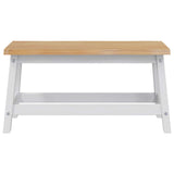 Dining Bench EKAI White 91.5 x 29 x 45.5 cm Solid Pine Wood 42037010
