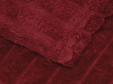 Throw Blankets 6 pcs Bordeaux Red 150 x 130 cm Fleece 42016969