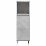 ZNTS 3 Piece Bathroom Cabinet Set Concrete Grey Engineered Wood 3187785