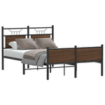 Bed Frame without Mattress Brown Oak 120x200 cm Engineered Wood 4107032