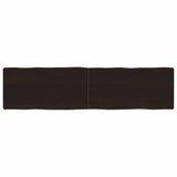 Table Top Dark Brown 160x40x cm Treated Solid Wood Live Edge 364035