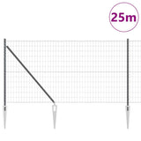 Welded Wire Fence with Spikes 25 x 1 m PVC-Coated Steel 3350679