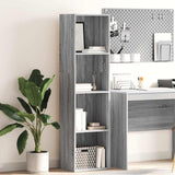 Bookcase Grey Sonoma 40x30x152 cm Engineered Wood 857881