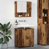 Bathroom Furniture Set 2 pcs Old Wood Engineered wood & Metal 3392941