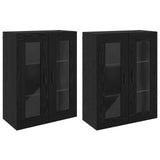 Wall Mounted Cabinets 2 pcs Black oak 69.5 x 34 x 90 cm 3394583