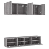 5 Piece TV Wall Units Grey Sonoma Engineered Wood 3216516