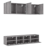 5 Piece TV Wall Units Grey Sonoma Engineered Wood 3216516