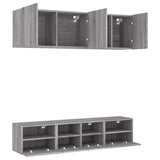 5 Piece TV Wall Units Grey Sonoma Engineered Wood 3216516