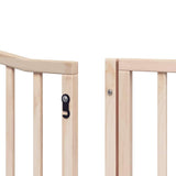 Dog Gate with Door Foldable 10 Panels 800 cm Poplar Wood 3155611