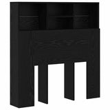 Headboard Cabinet Black Oak 100 x 19 x 103.5 cm Engineered Wood 879446