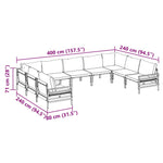 Garden Sofa Set Anthracite Steel 3379014