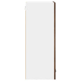 Hanging Cabinet with Door Smoked Oak and White 40 x 31 x 80 cm 884262
