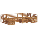 Sofa Sets 10 pcs Natural Solid Acacia Wood 3375509