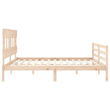 Bed Frame without Mattress 200x200 cm Solid Wood 3195176