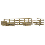 ZNTS 10 Piece Garden Sofa Set Impregnated Wood Pine 3250651