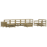 ZNTS 10 Piece Garden Sofa Set Impregnated Wood Pine 3250651