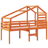 High Sleeper Bed without Mattress Wax Brown 80x200 cm Solid Wood Pine 3281976