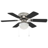 Ceiling Fan with Light 82 cm Black 42035662
