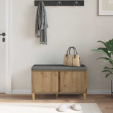 Hall Bench Artisan Oak 80 x 38 x 46 cm 891535