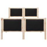 Bed Frame with Headboard Black 120 x 190 cm Fabric 878346