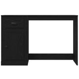 Desk with Drawer Black Oak 50 x 115 x 75 cm Engineered Wood 862824