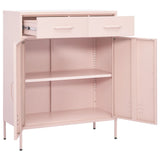 Storage Cabinet Pink 80x35x101.5 cm Steel 336157