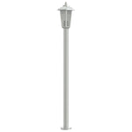 ZNTS Outdoor Floor Lamps 3pcs Silver 120 cm Stainless Steel 4006384