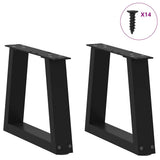 Coffee Table Legs V-Shape 2 pcs Black 40x cm Steel 4012524