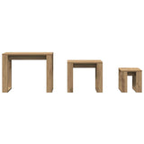 Nest of Tables 3 pcs Artisan Oak Engineered Wood 856679