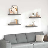 Floating Wall Shelves 4 pcs High Gloss Grey 60x23.5x3.8 cm MDF 323792