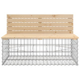 Garden Bench Brown and Silver Solid Pine Wood Large 3196254