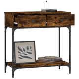 Console Table Smoked Oak 75x34.5x75 cm Engineered Wood 833400