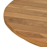 Table Top 50 x 3.5 Round Solid Teak Wood Natural 42033150