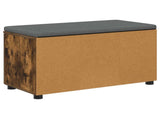 Hall Bench with Cushion with Shelf Smoked Oak 80 x 38 x 46 cm 891484
